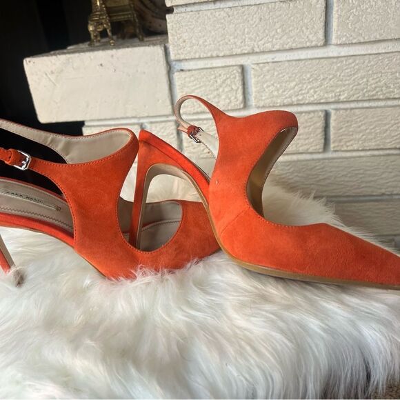 Zara Orange Swing Back Shoes - Picture 7 of 14